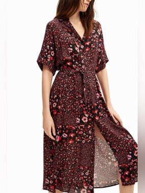 Desigual Floral Midi Shirt Dress